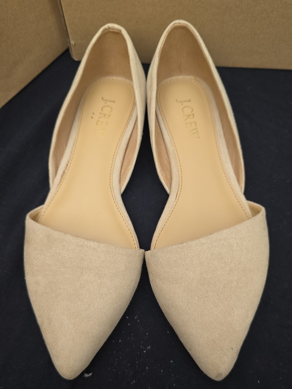 J. Crew Women's Tan Pointed D'Orsay Flats